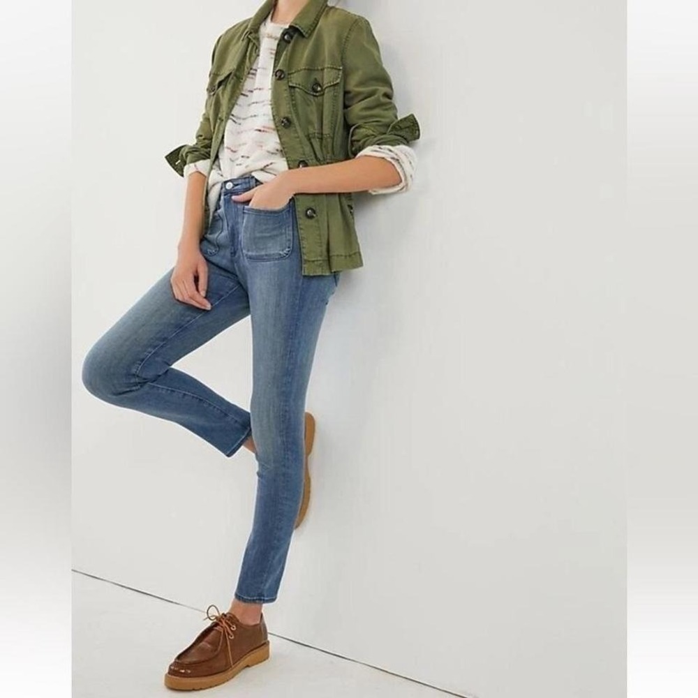 AG x ANTHROPOLOGIE | Woman's Retro Stevie Slim Straight Denim Jeans, Size 27R
